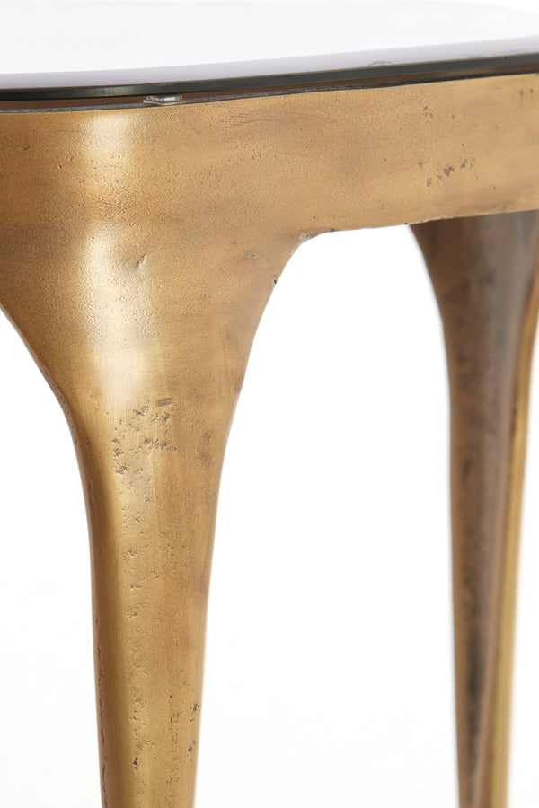 Light & Living Living Side table S/2 max 50x45,5x50 cm AVI glass smoke+ant bronze House of Isabella UK