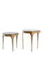 Light & Living Living Side table S/2 max 50x45,5x50 cm AVI glass smoke+ant bronze House of Isabella UK