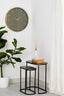 Light & Living Living Side table S/2 max 53x26x53 cm BOCOV antique bronze-black House of Isabella UK