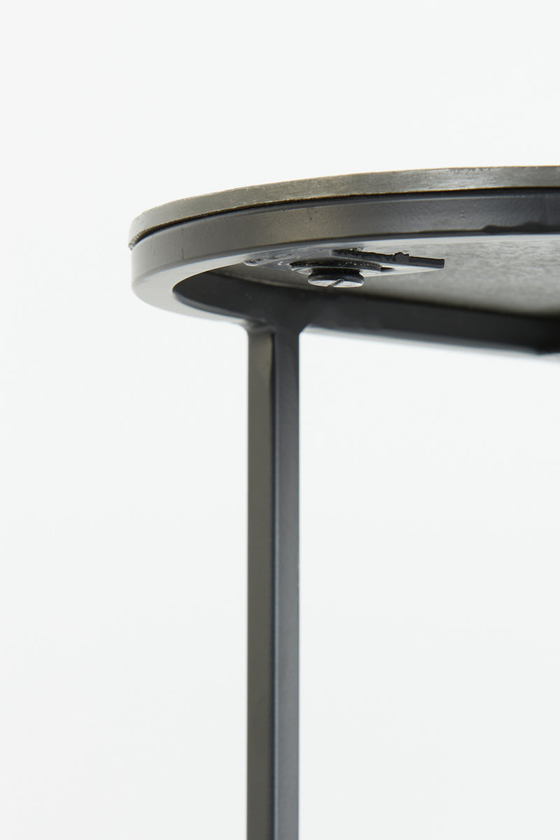Light & Living Living Side table S/2 max 53x26x53 cm BOCOV antique lead-black House of Isabella UK