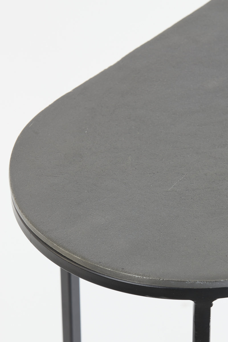 Light & Living Living Side table S/2 max 53x26x53 cm BOCOV antique lead-black House of Isabella UK