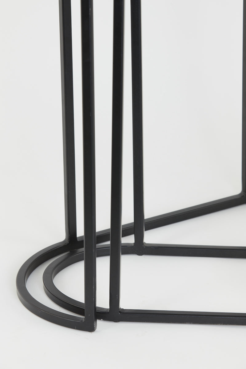 Light & Living Living Side table S/2 max 53x26x53 cm BOCOV antique lead-black House of Isabella UK