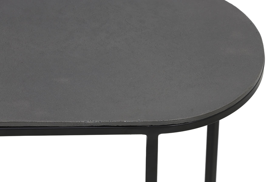 Light & Living Living Side table S/2 max 53x26x53 cm BOCOV antique lead-black House of Isabella UK