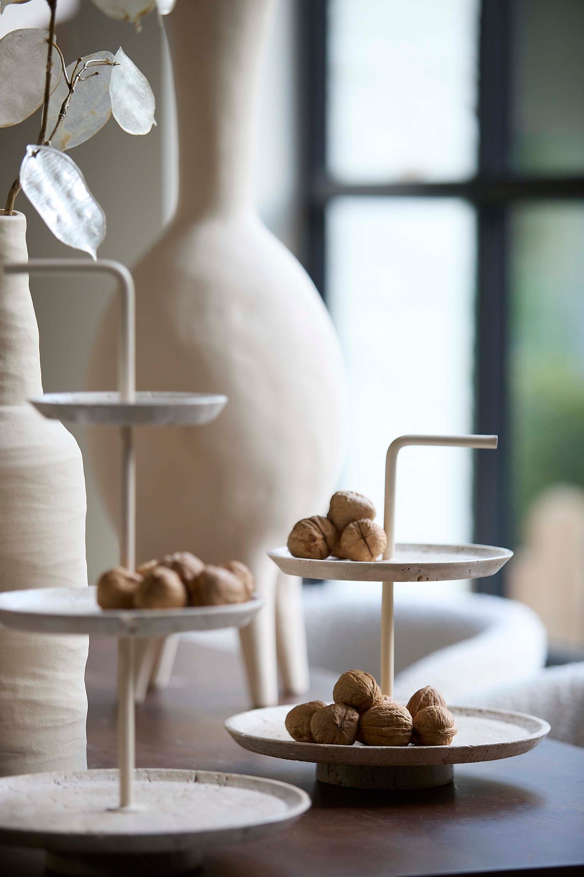 Light & Living Living Stand 3 layers 24x39 cm CAGLIO travertine sand+cream House of Isabella UK