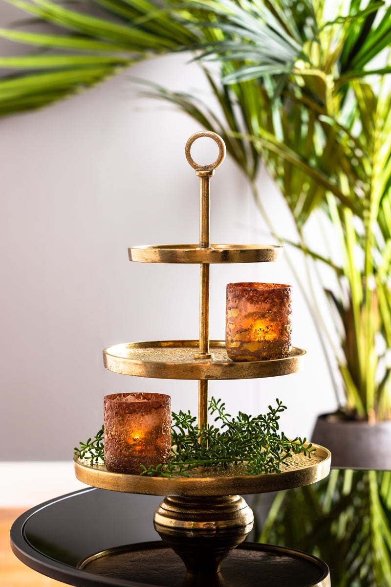 Light & Living Living Stand 3 layers 32x48 cm LUTEK gold House of Isabella UK