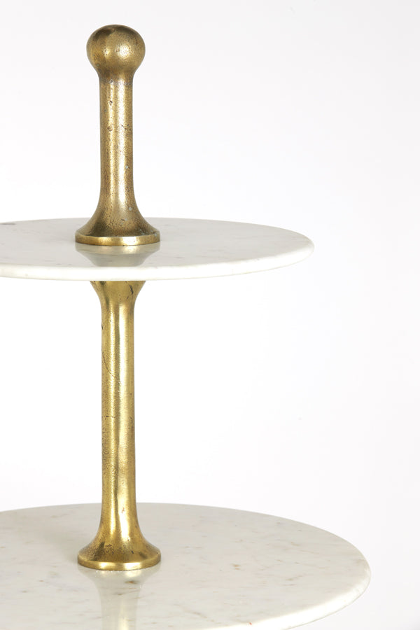 Light & Living Living Stand 5 layers 79x175 cm VERMENTINO marble white House of Isabella UK