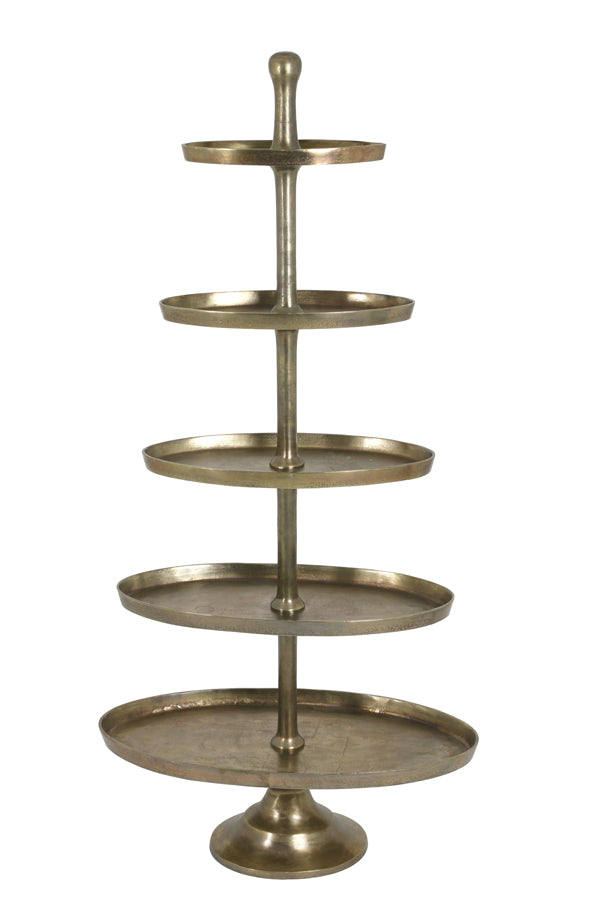 Light & Living Living Stand 5 layers oval 83x41x170 cm PRATO antique bronze House of Isabella UK