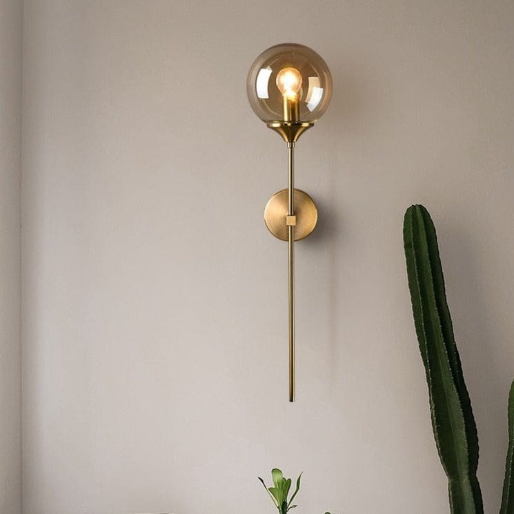 Light My House Amber Sizzle Glass Wall Light - Sleek Elegant Design Warm Ambient Lighting House of Isabella UK