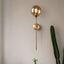 Light My House Amber Sizzle Glass Wall Light - Sleek Elegant Design Warm Ambient Lighting House of Isabella UK