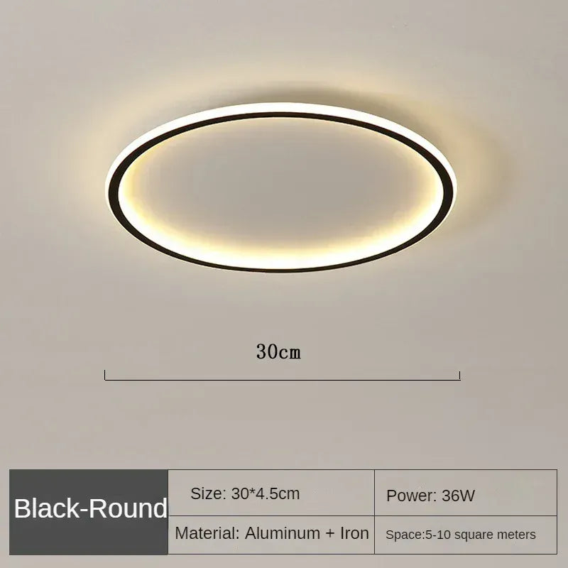 Light My House Black / 30cm / Remote Controlled Dimmable LED Ring Flush Mount Chandelier - Dimmable Ceiling Light Black/White House of Isabella UK