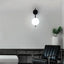 Light My House Black Globe Wall Lamp - Modern Minimalist Glass Shade Light House of Isabella UK