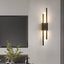 Light My House Black Right / 6W|Warm White (2700-3500K) Emporium LED Wall Lamp Black Gold Warm Light Hard Wired Modern House of Isabella UK