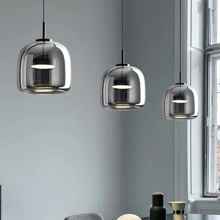 Light My House Black / Warm White Dildale Black Gold Pendant Lamp LED Warm Light Adjustable Height House of Isabella UK