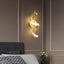 Light My House Copper/ Gold / 3 Light Colours Twisted LED Wall Light - Black & Gold Options for Living Room House of Isabella UK