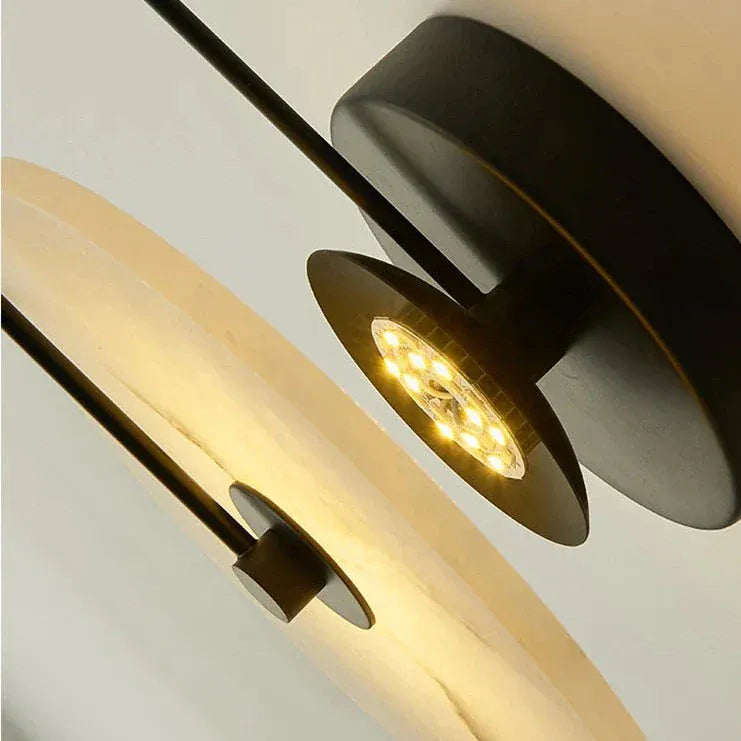 Light My House Disc Texture Marble Wall Lamp - Warm LED Light Modern Home Decor House of Isabella UK