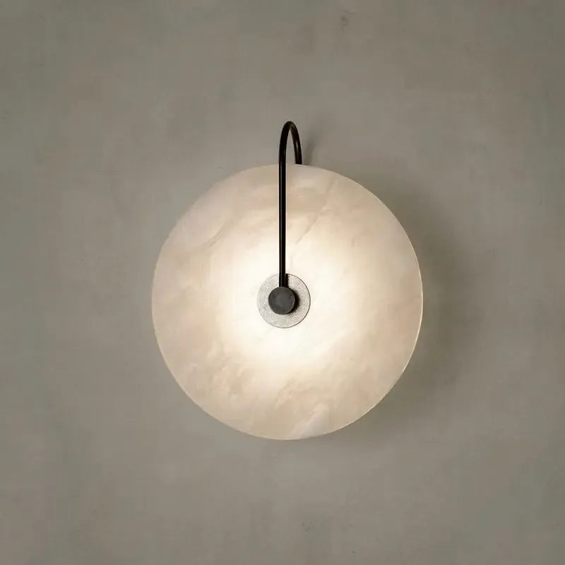 Light My House Disc Texture Marble Wall Lamp - Warm LED Light Modern Home Decor House of Isabella UK