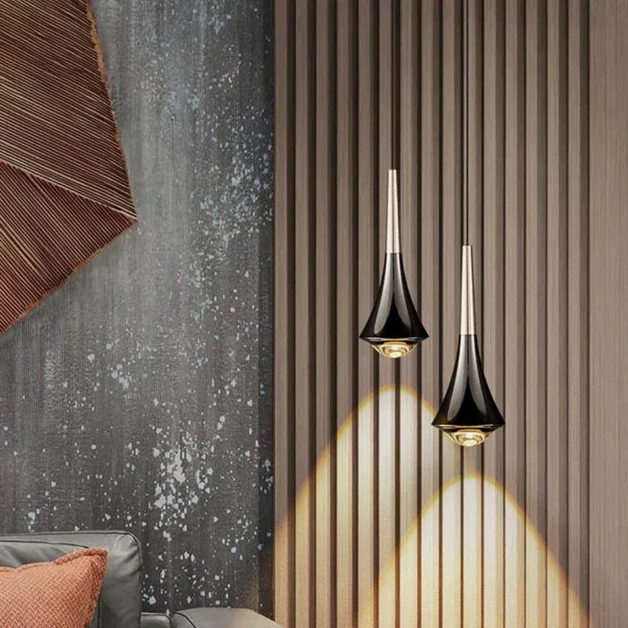 Light My House Gold Black / Warm White 3000K Dropping Pendant Light LED Integrated Adjustable Height Warm Light House of Isabella UK