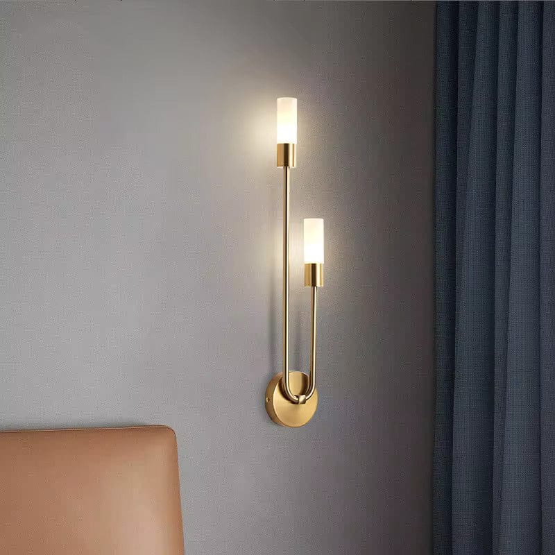 Light My House Golden Left / 12W|Warm White (2700-3500K) Spire Sleek LED Wall Light 12W Warm White Modern Metal G9 Bulb House of Isabella UK