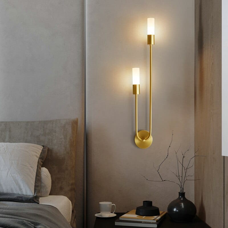 Light My House Golden Right / 12W|Warm White (2700-3500K) Spire Sleek LED Wall Light 12W Warm White Modern Metal G9 Bulb House of Isabella UK
