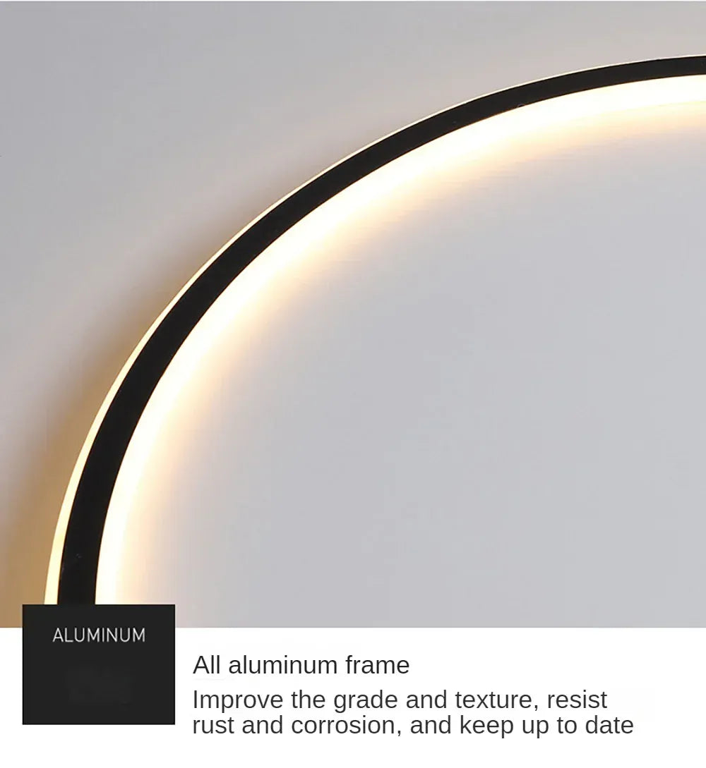Light My House LED Ring Flush Mount Chandelier - Dimmable Ceiling Light Black/White House of Isabella UK