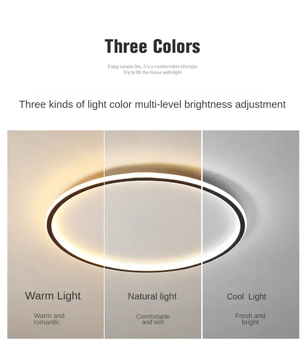 Light My House LED Ring Flush Mount Chandelier - Dimmable Ceiling Light Black/White House of Isabella UK