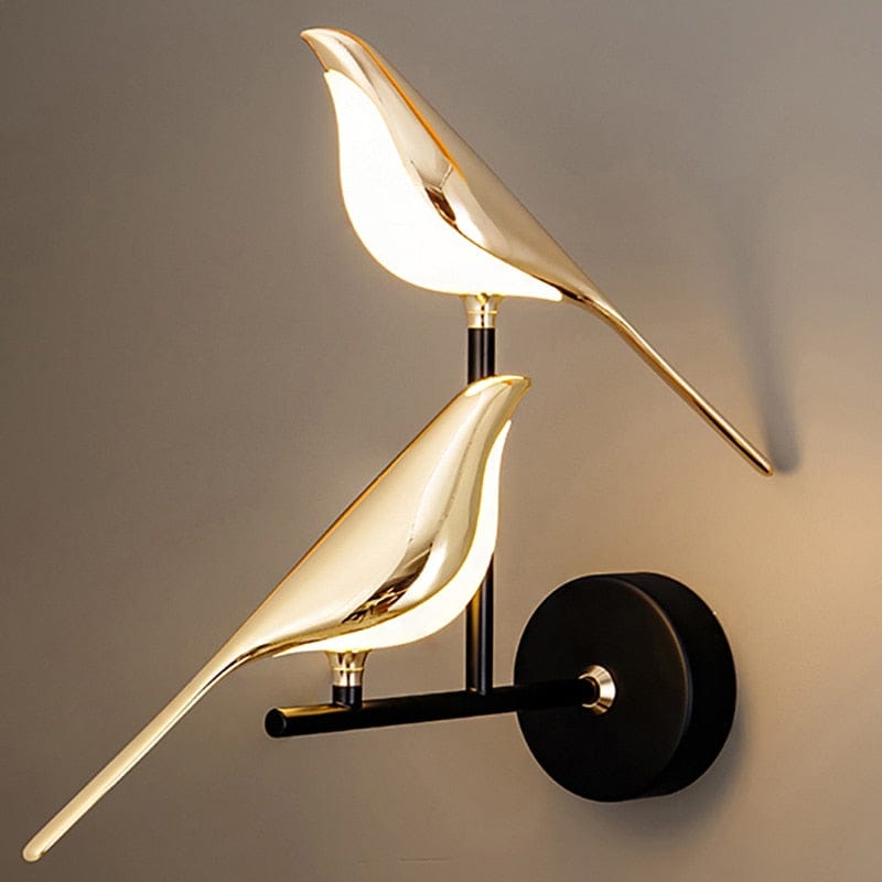 Light My House Natural Light Double Chirpy LED Bird Nursery Wall Light - Hardwired Ambient House of Isabella UK