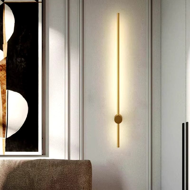 Light My House PAIR 80cm / Warm White LED Gold Wall Light - Warm Modern Bedroom Lounge Lamp - Degrees House of Isabella UK