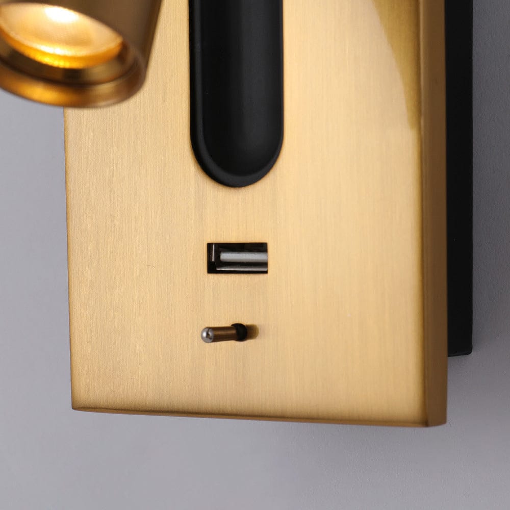 Light My House Reading Wall Light with USB Charger & Switch LED Bedside Lamp House of Isabella UK