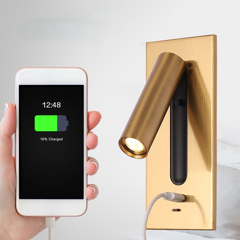 Light My House Reading Wall Light with USB Charger & Switch LED Bedside Lamp House of Isabella UK