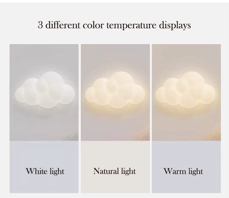 Light My House Remote Control Cloud Wall Lamp LED Adjustable Light Temperature House of Isabella UK