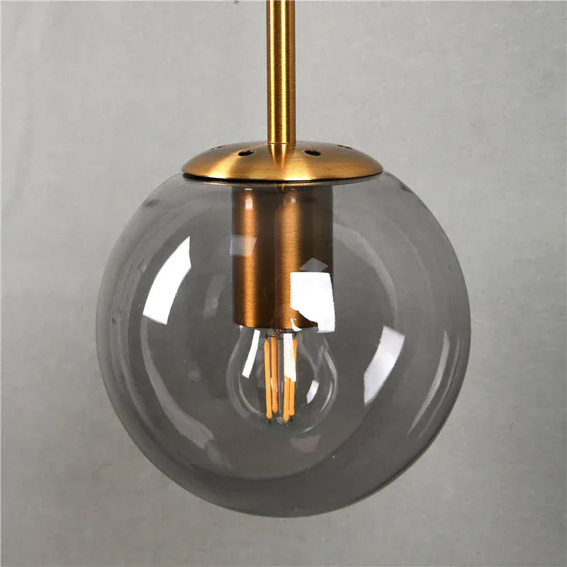 Light My House Sizzle Mid-Century Glass Globe Hanging Wall Light - Amber/Smoke/Clear House of Isabella UK