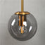 Light My House Sizzle Mid-Century Glass Globe Hanging Wall Light - Amber/Smoke/Clear House of Isabella UK