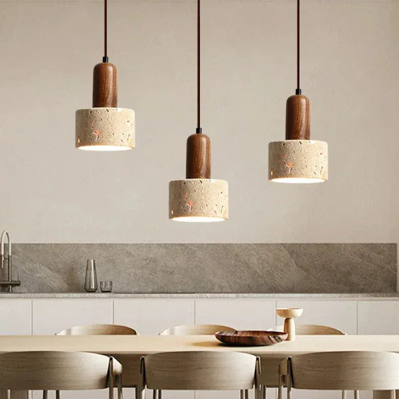 Light My House Travertine Pendant Light Beige Brown Kitchen Island Ceiling Light House of Isabella UK