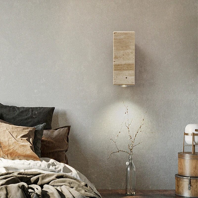 Light My House Travertine Wall Light Waterproof Indoor Outdoor Beige Brown House of Isabella UK