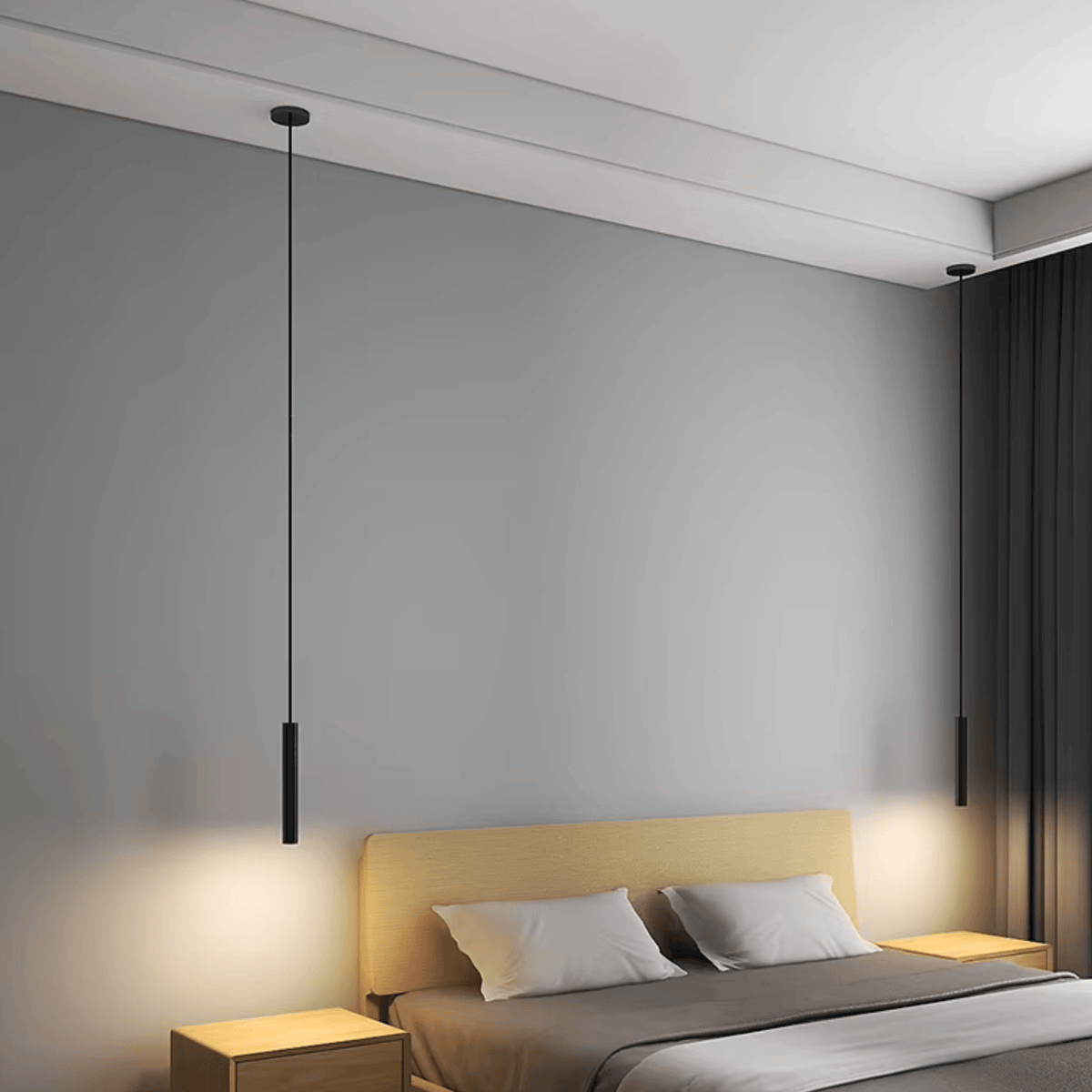 Light My House Trip Black Pendant Light - Adjustable Minimal Bedroom Lighting House of Isabella UK