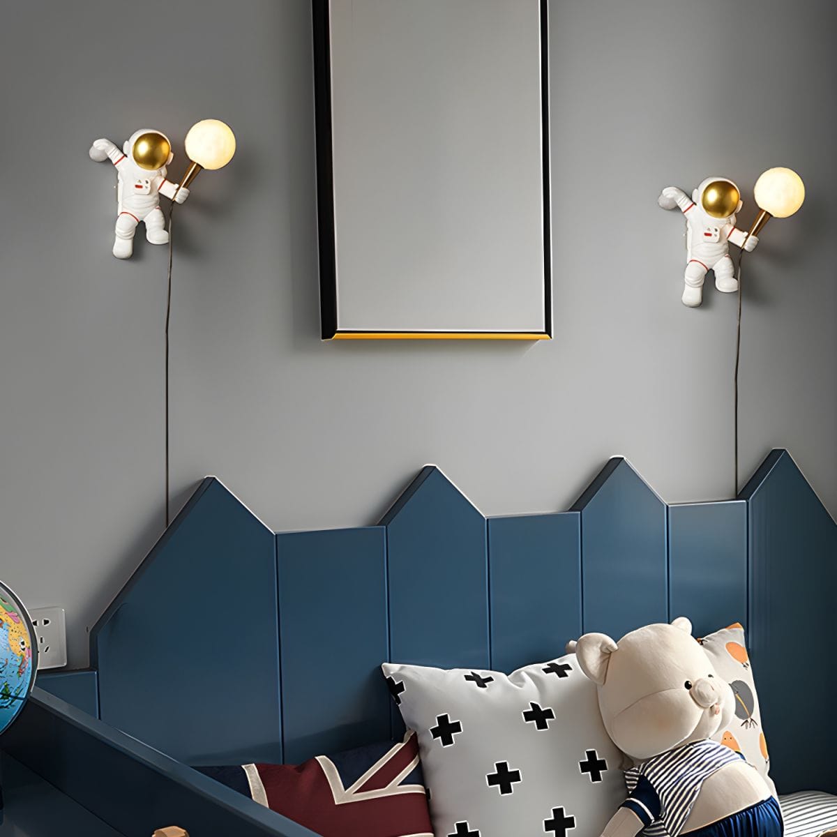 Light My House Warm White (2700-3500K) Astronaut LED Wall Light Plug In Moon Globe Kids Bedroom UK House of Isabella UK