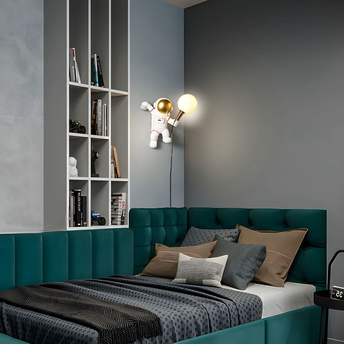 Light My House Warm White (2700-3500K) Astronaut LED Wall Light Plug In Moon Globe Kids Bedroom UK House of Isabella UK