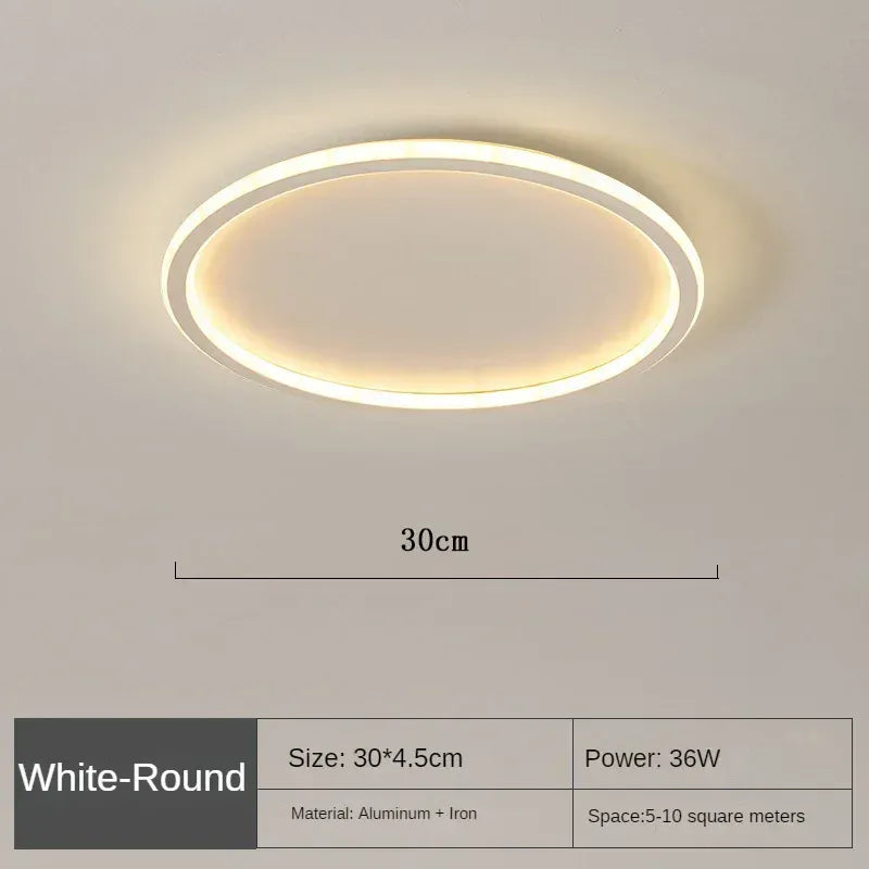 Light My House White / 30cm / Remote Controlled Dimmable LED Ring Flush Mount Chandelier - Dimmable Ceiling Light Black/White House of Isabella UK