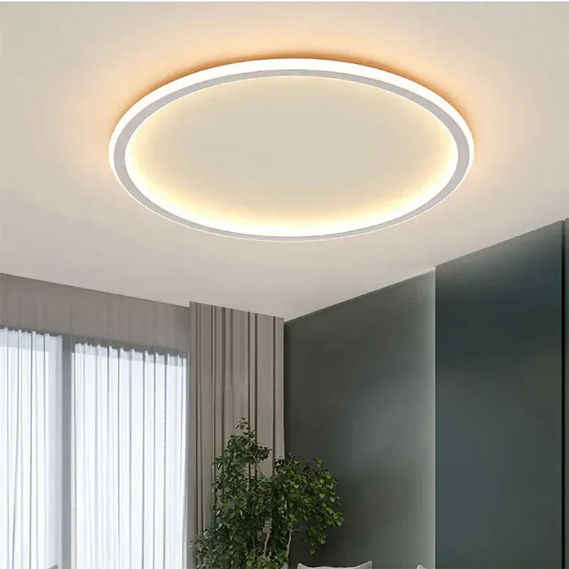 Light My House White / 60cm / Remote Controlled Dimmable LED Ring Flush Mount Chandelier - Dimmable Ceiling Light Black/White House of Isabella UK