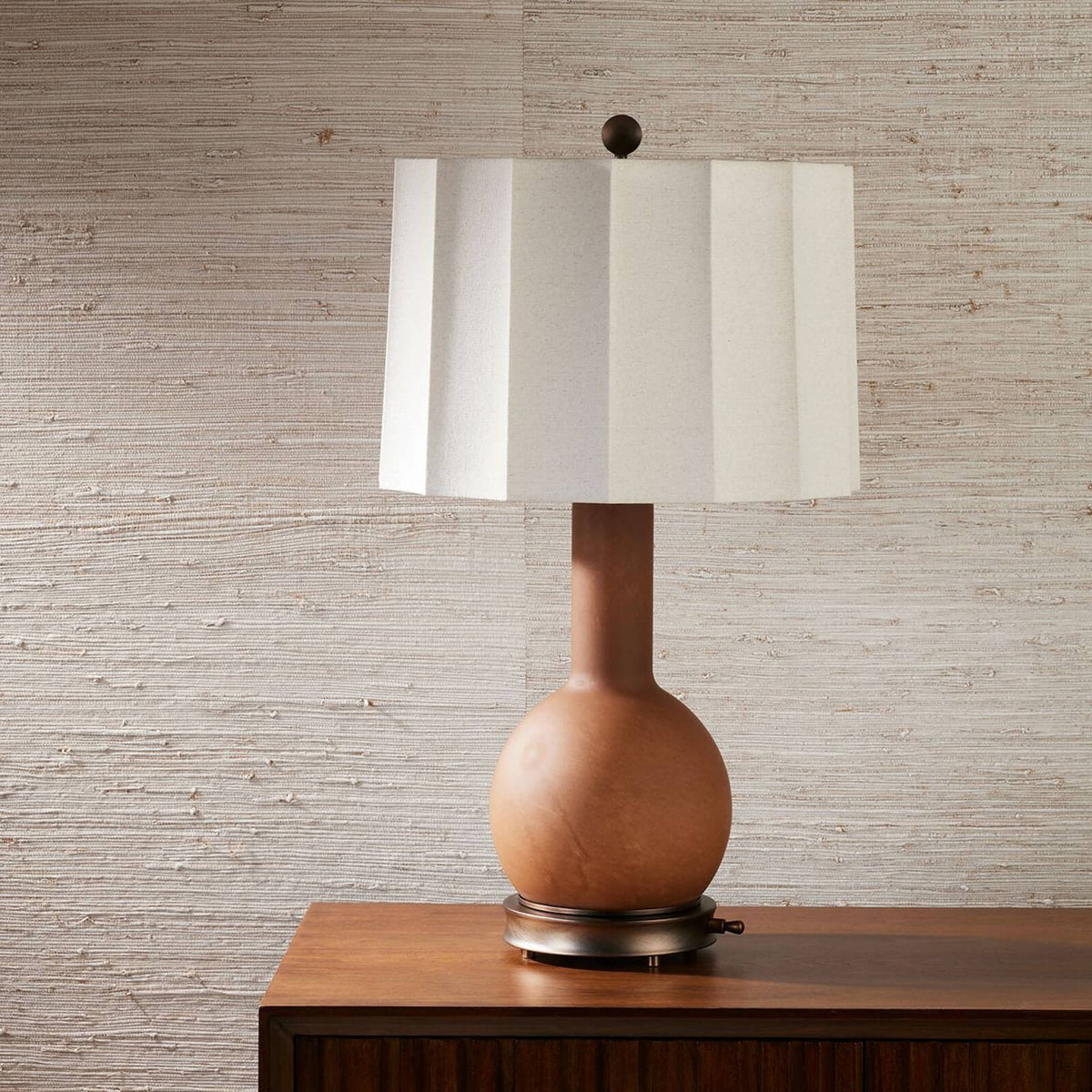 Light Hearted Table Lamp in Smoky Alabaster