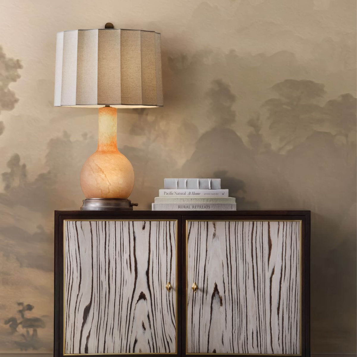 Light Hearted Table Lamp in Smoky Alabaster
