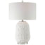 Caelina Textured White Table Lamp