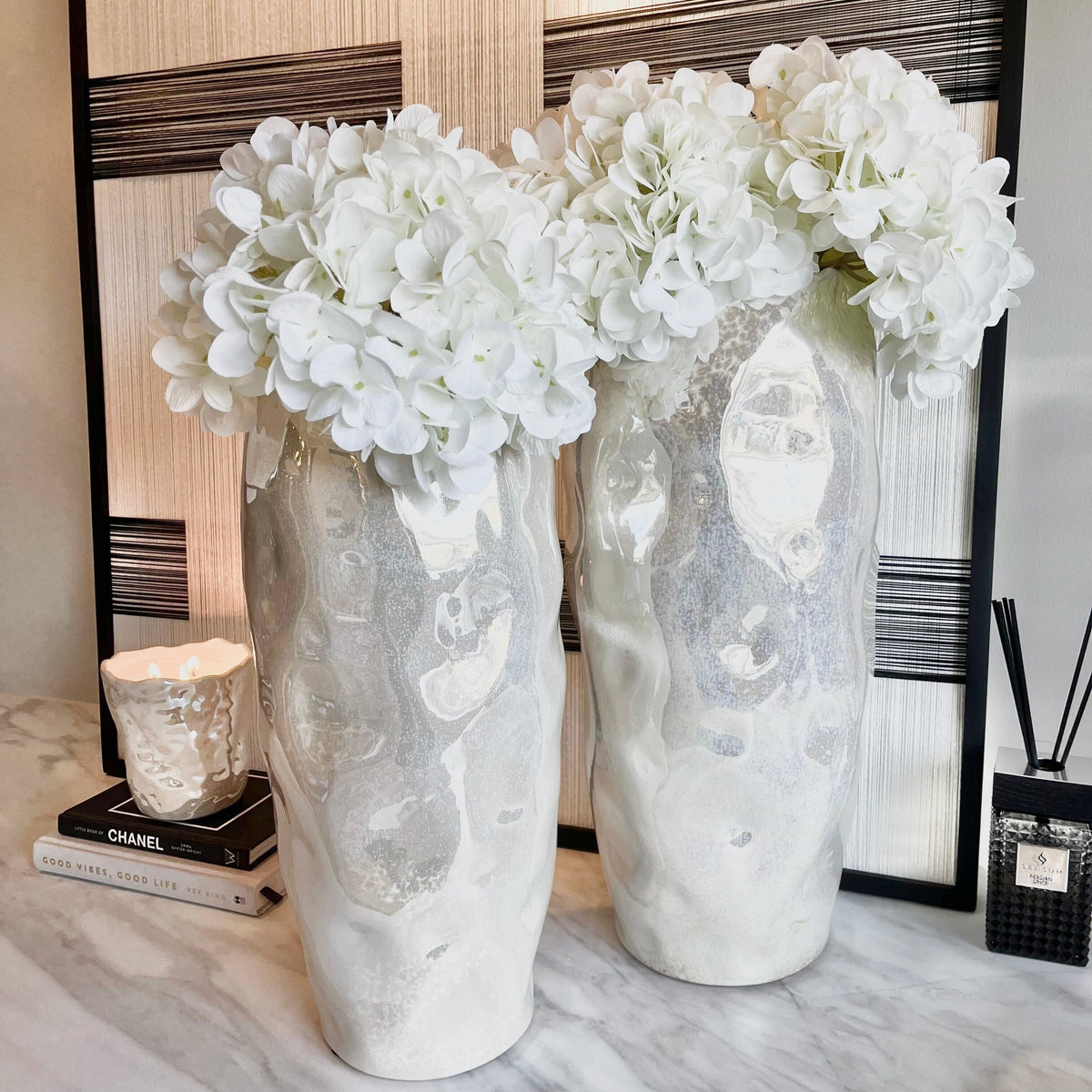 Lucienne Pearlescent Abstract Decorative Vase