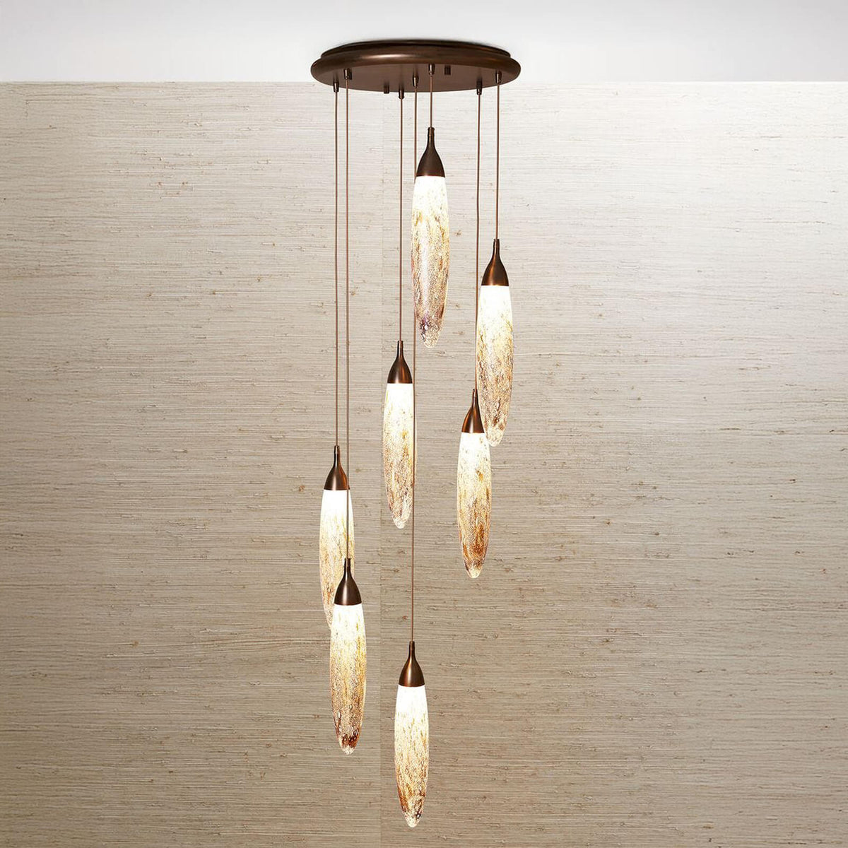 Lunar Drops 7 Light LED Pendant