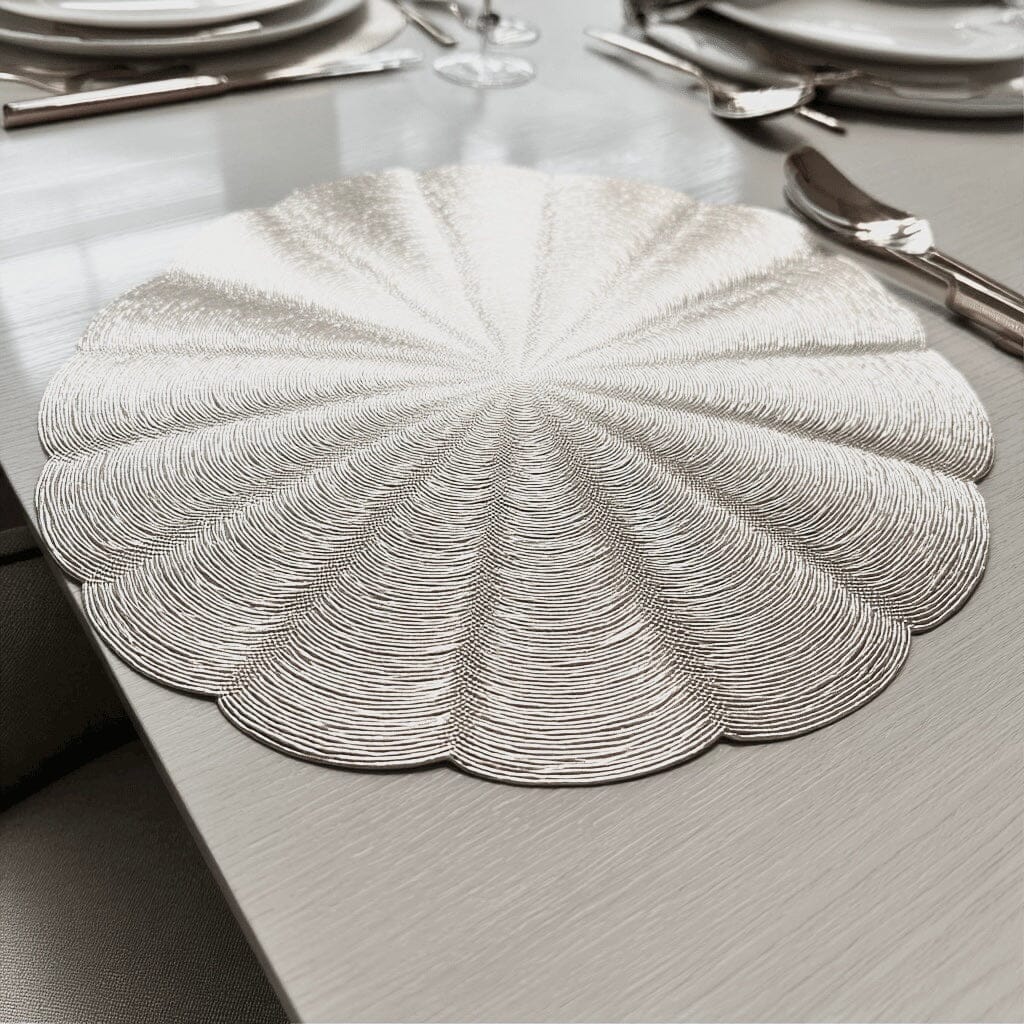 Lyra Silver Round Placemat