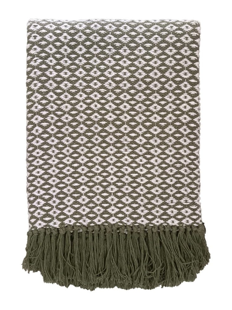 Malini Accessories Ansel Green Throw House of Isabella UK