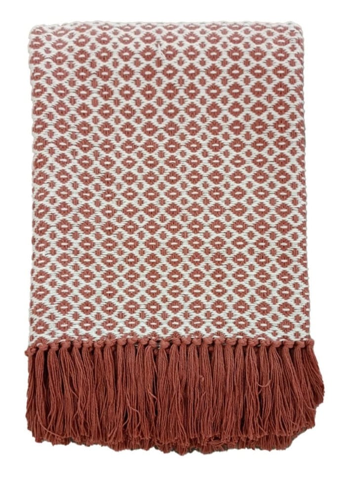 Malini Accessories Ansel Pink Throw House of Isabella UK
