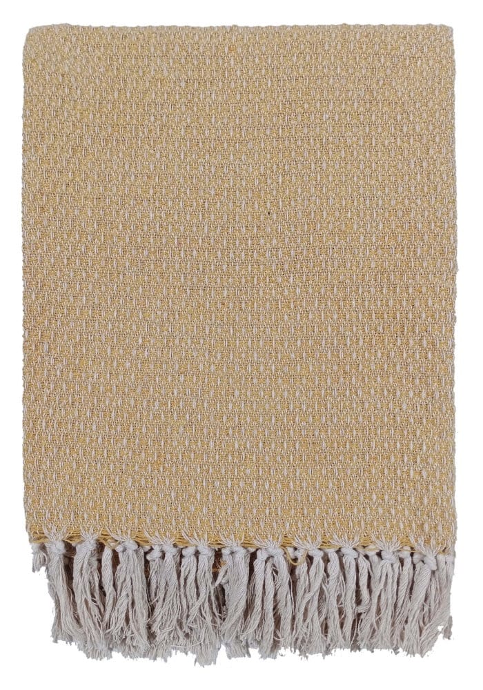 Malini Accessories Darling Mustard Throw House of Isabella UK