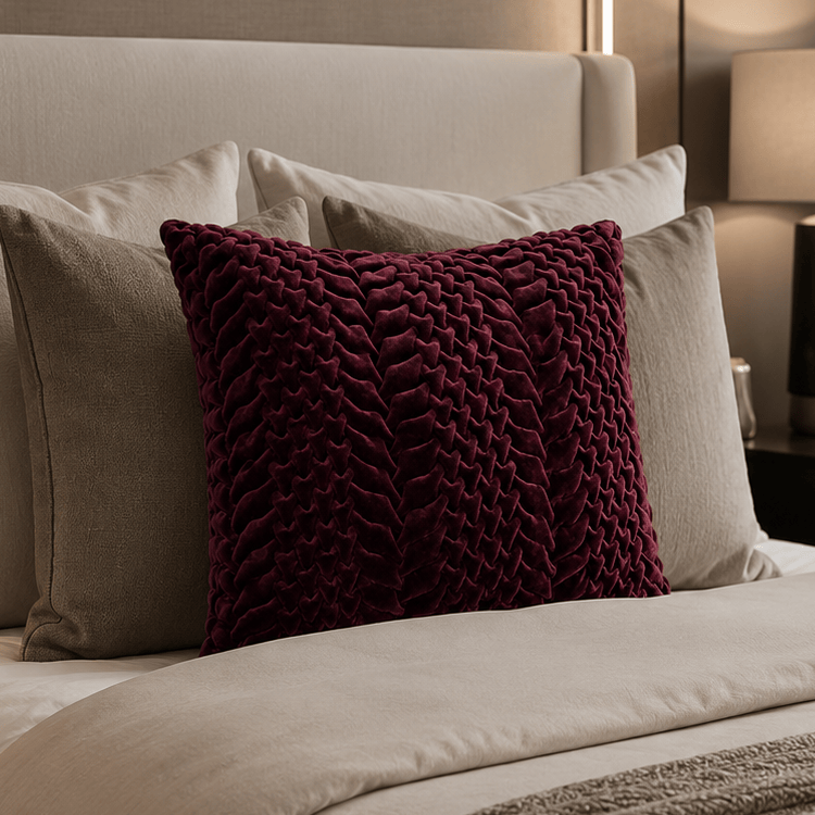 Malini Accessories Dunand Aubergine Cushion House of Isabella UK