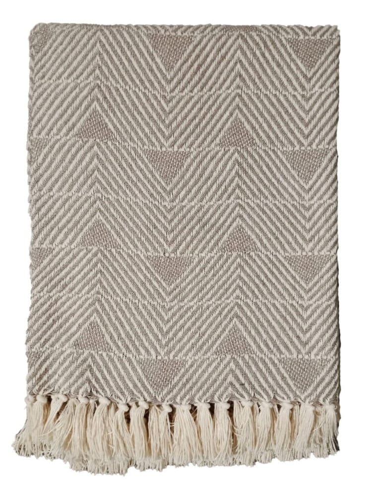 Malini Accessories Haven Natural Throw House of Isabella UK